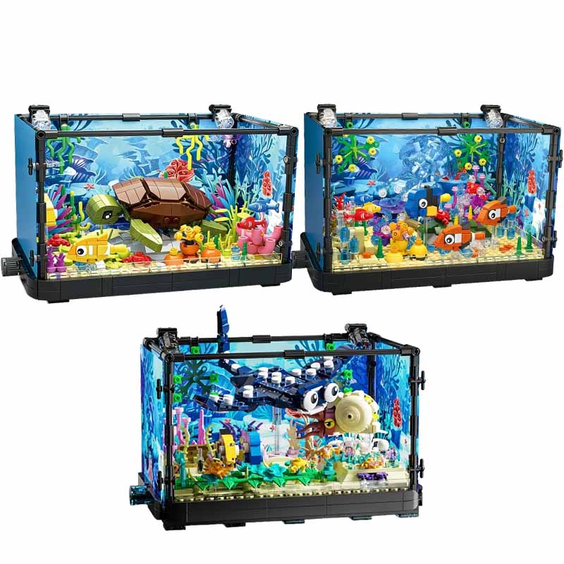 Aquarium Fish Names - Işıklı Balık Tankı Yapım Blokları Seti,