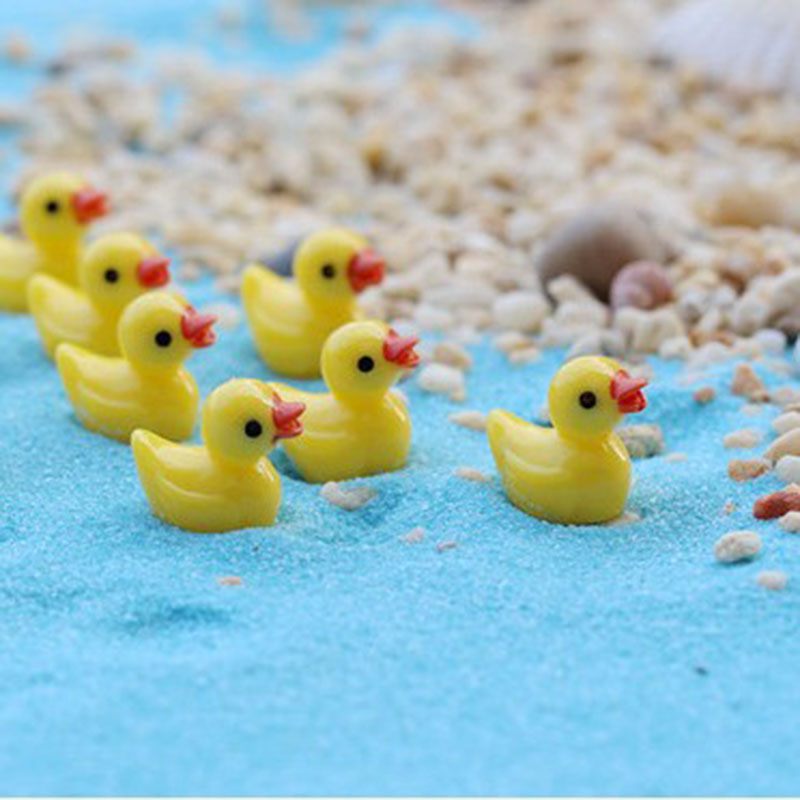 Aquarium Fish Yellow - Sevimli Mini Sarı Ördek Akvaryum Süsü,