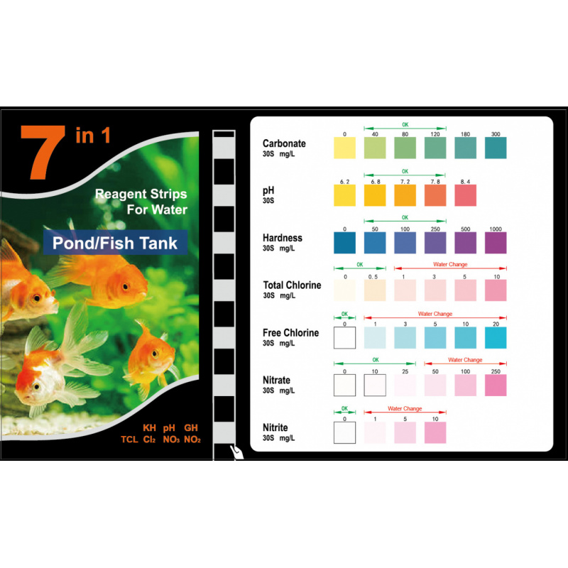7'si 1 Arada PH Test Şeridi, A - Aquarium Fish In Pond incelemesi ve fiyatı
